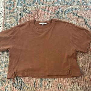 Frame Denim Brown Crop Top
